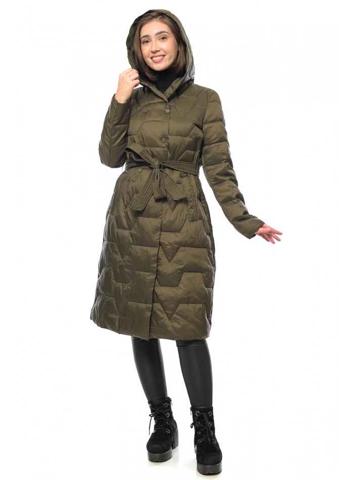 Geaca lunga cu gluga